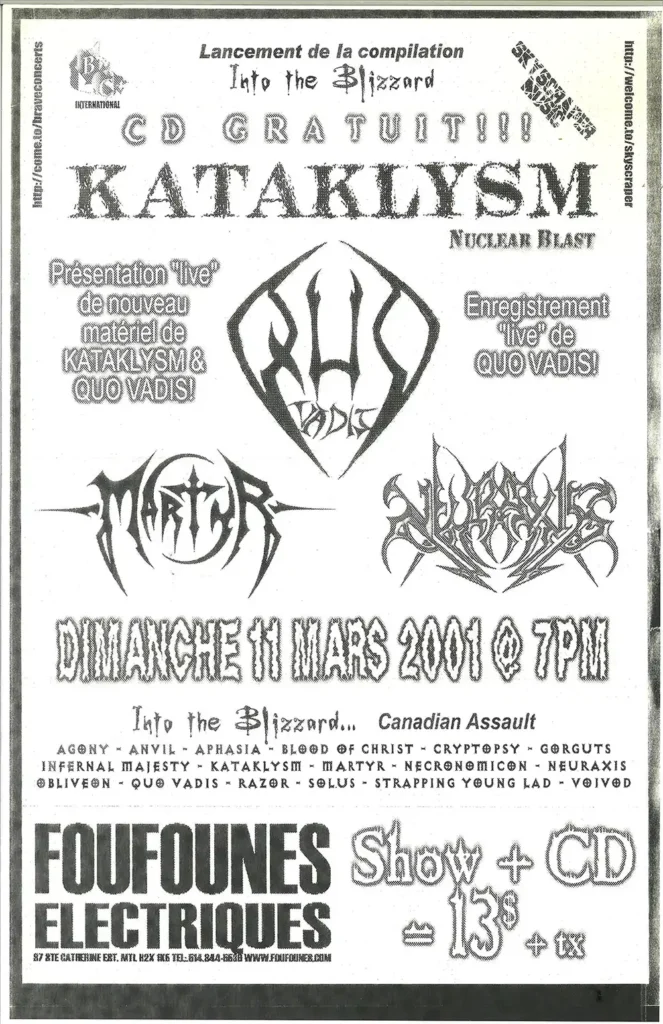 KATAKLYSM QUO VADIS MARTYR NEURAXIS