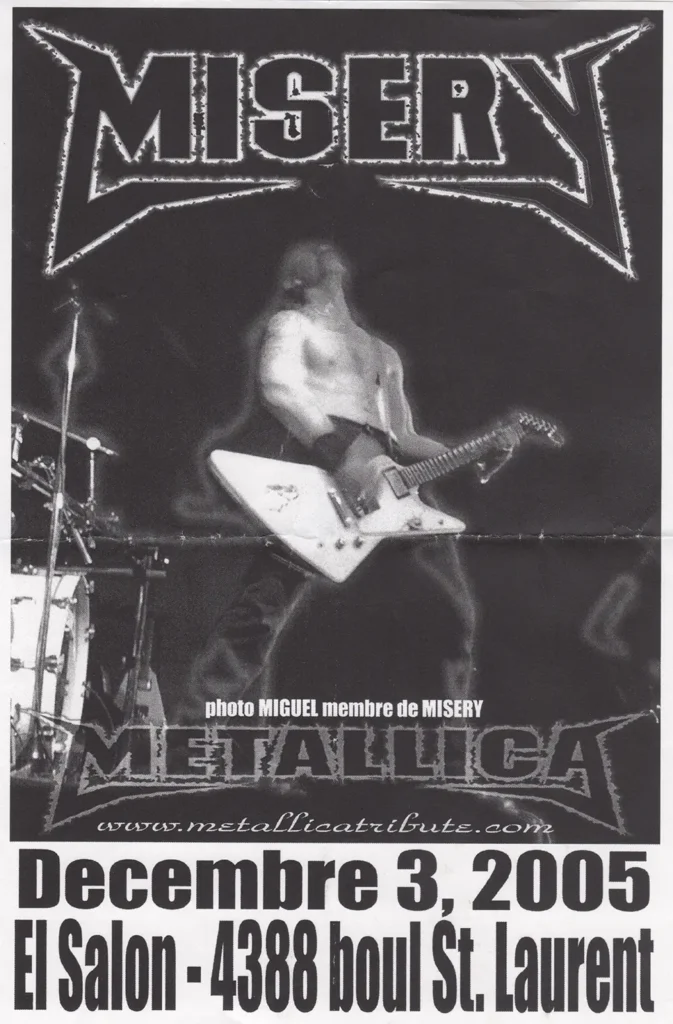MISERY HOMMAGE À METALLICA