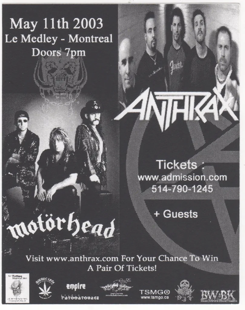 MOTORHEAD ANTHRAX