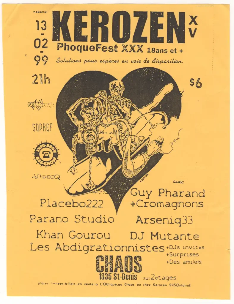 PLACEBO222 PARANO STUDIO KHAN GOUROU ABDIGRADATIONNISTES GUY PHARAND ARSENIQ 33 DJ MUTANTE