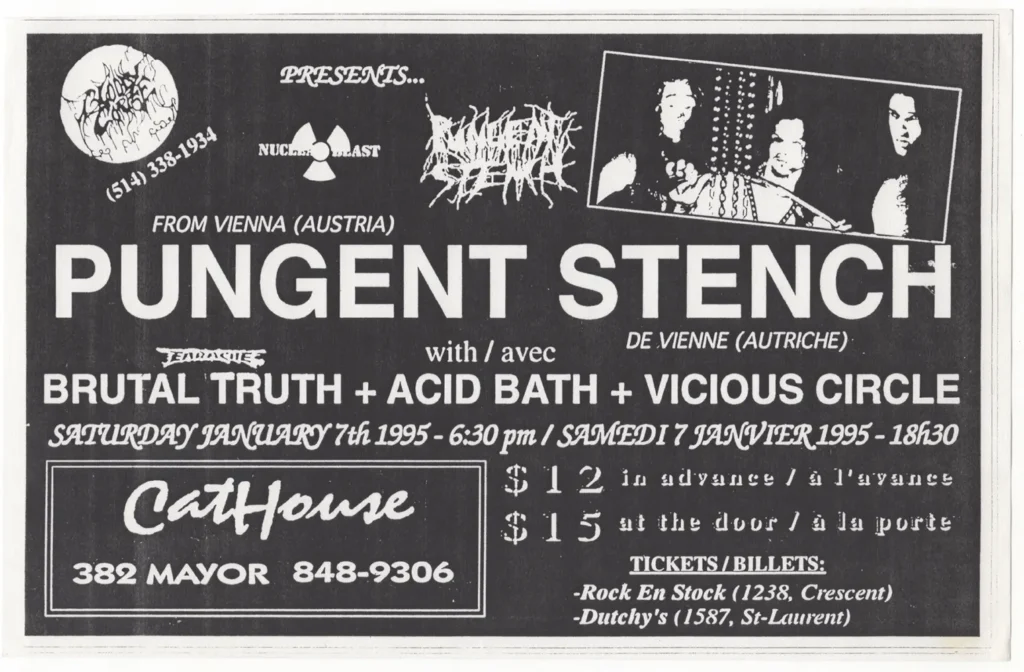 PUNGENT STENCH BRUTAL TRUTH ACID BATH VICIOUS CIRCLE