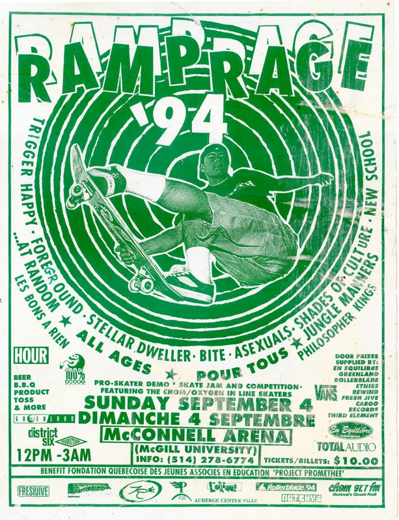 RAMP RAGE 94 TRIGGER HAPPY FOREGROUND STELLAR DWELLER BITE ASEXUALS SHADES OF CULTURE NEW SCHOOL AT RANDOM LES BONS À RIEN  JUNGLE MANNERS PHILOSOPHER KINGS ENOUGH