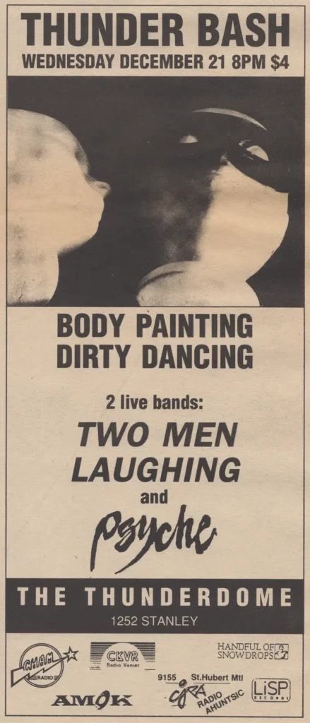 TWO MEN LAUGHING PSYCHE THUNDERDOME THUNDER BASH