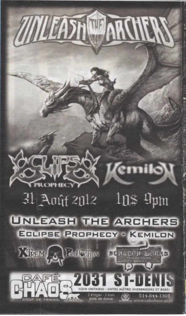 UNLEASH THE ARCHERS ECLIPSE PROPHECY KEMILON