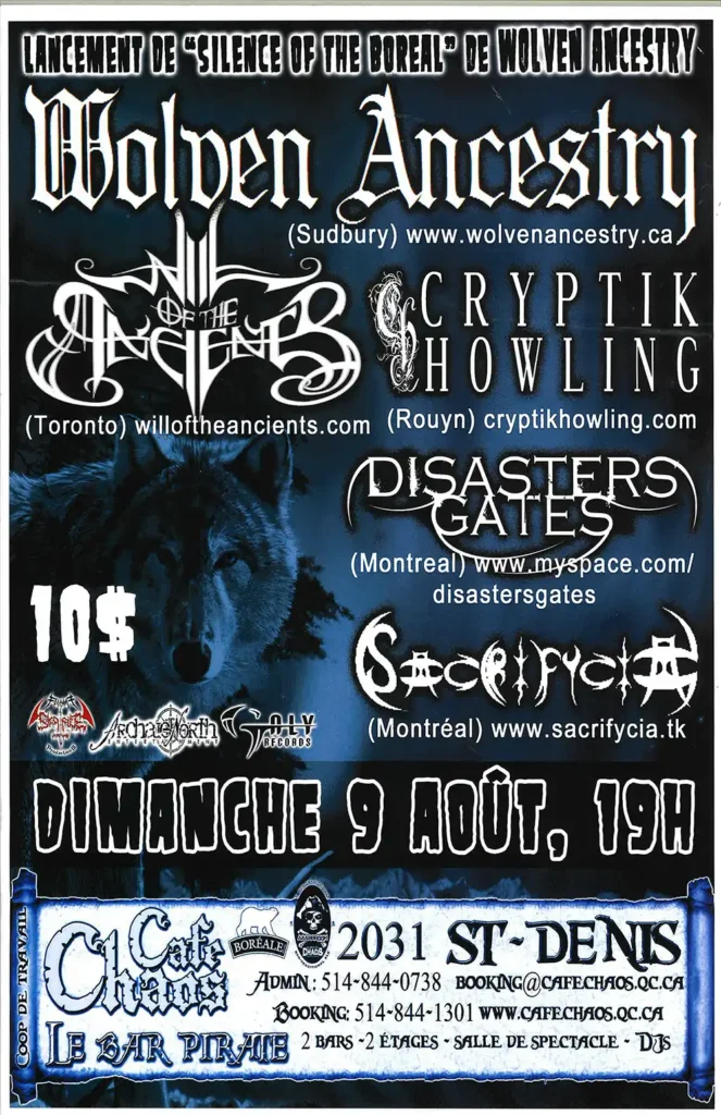 WOLVEN ANCESTRY CRYPTIK HOWLING WILL OF THE ANCIENTS DISASTERS GATES SACRIFYCIA