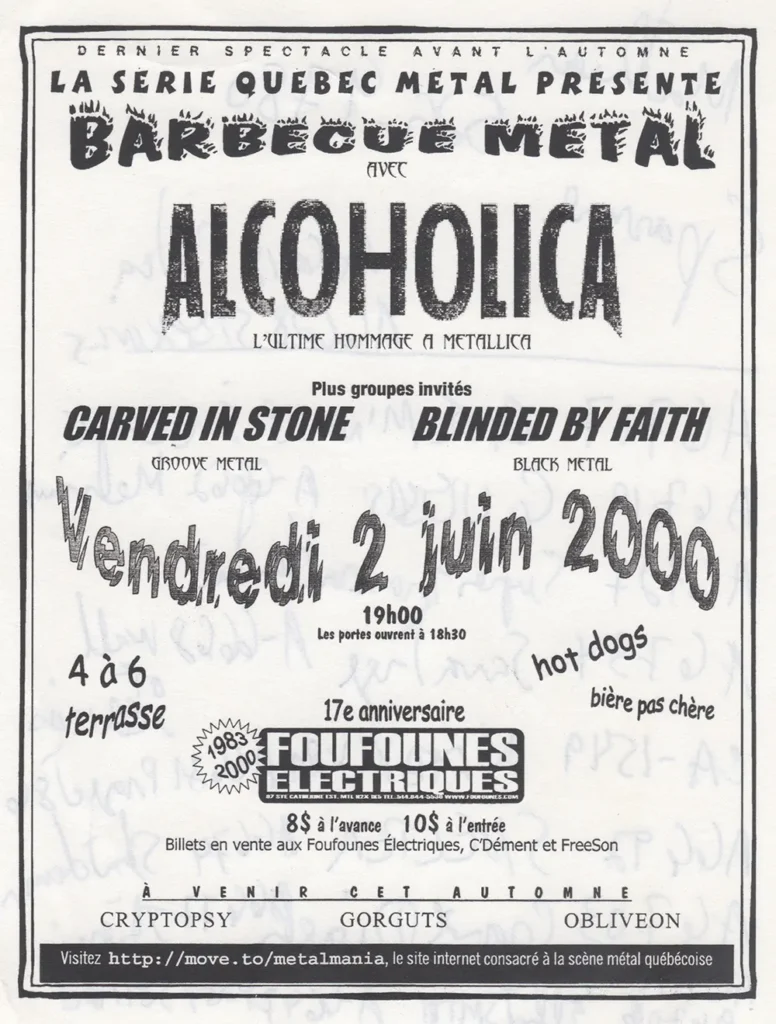 ALCOHOLICA CARVED IN STONE BLINDED BY FAITH