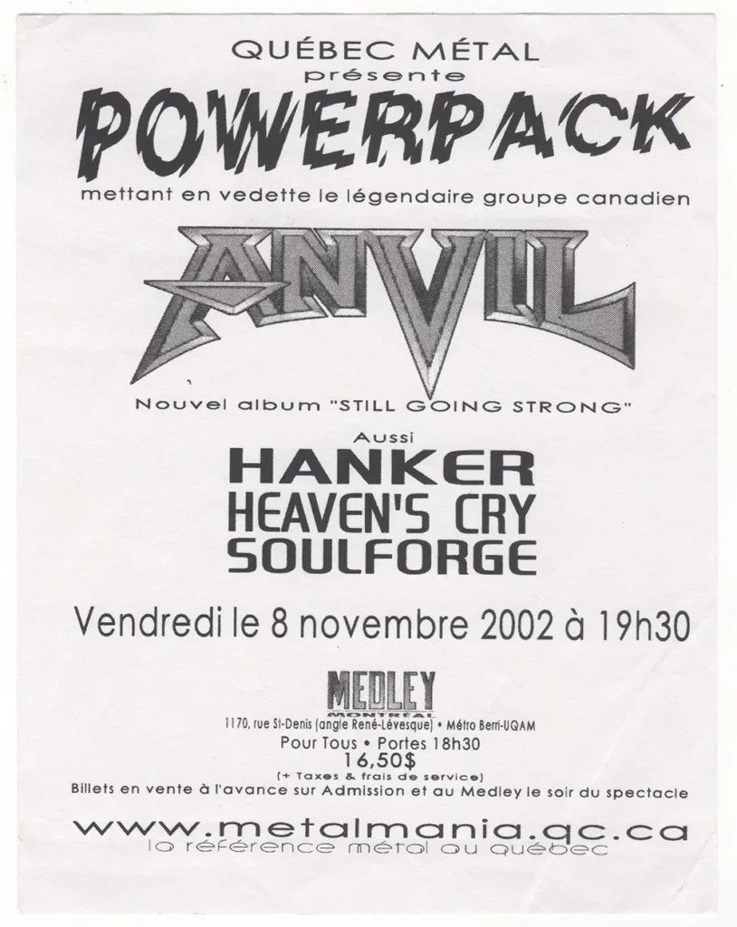 ANVIL HANKER HEAVEN&rsquo;S CRY SOULFORGE