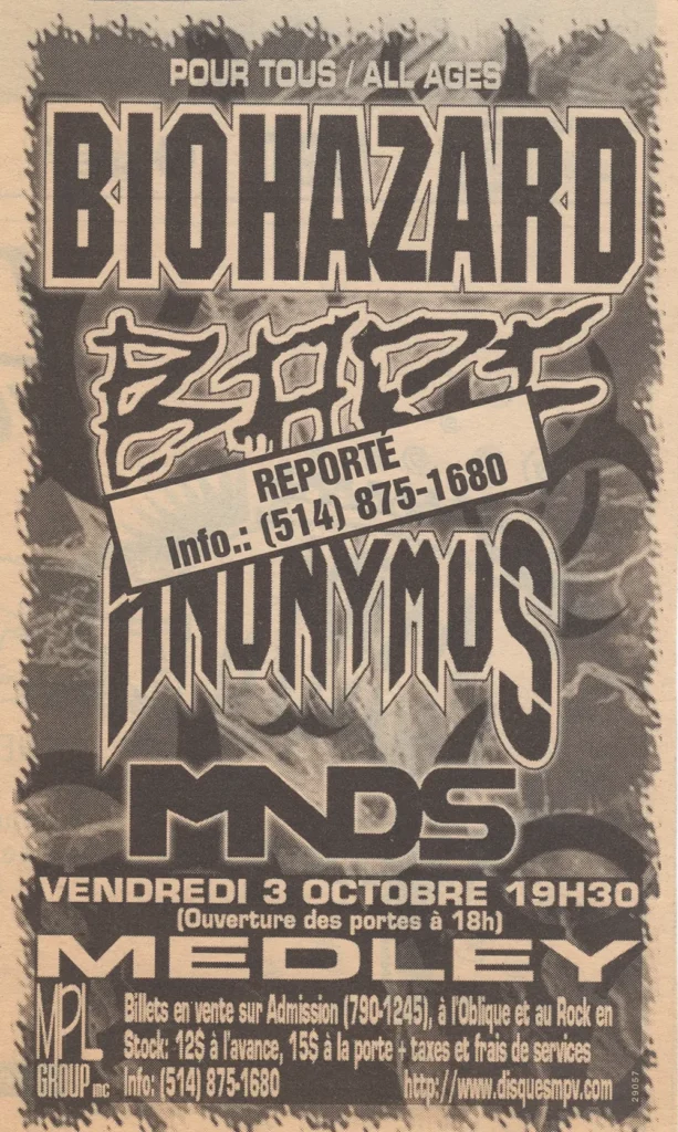BIOHAZARD BARF ANONYMUS MINDS