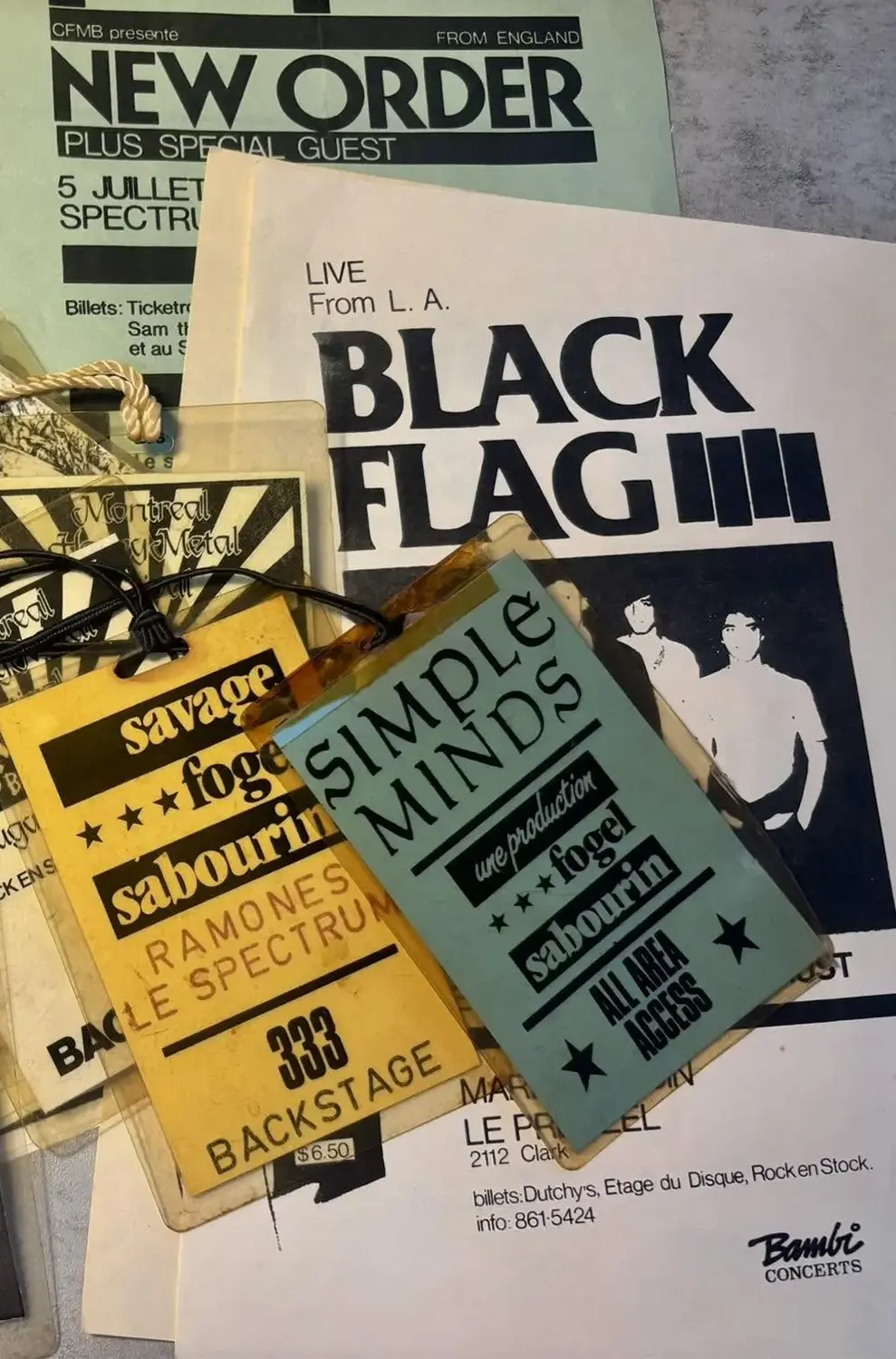 Collection Black Flag et New Order de Ken McAuliffe