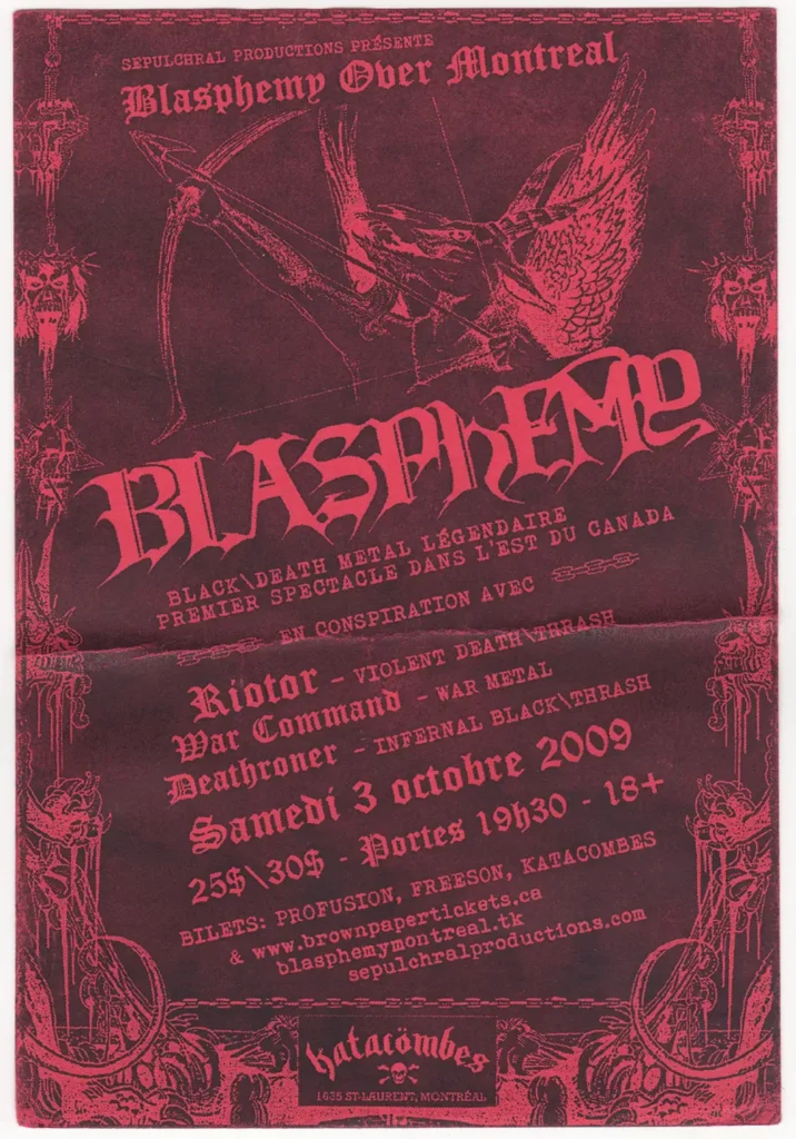 BLASPHEME RIOTOR WAR COMMAND DEATHRONER