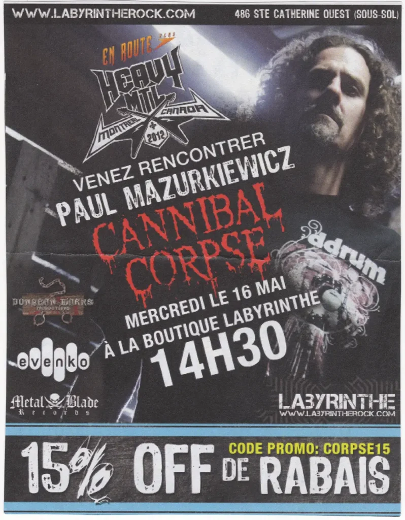 PAUL MAZURKIEWICZ  CANNIBAL CORPSE