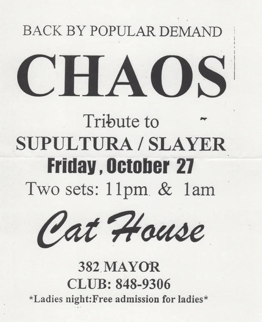 CHAOS HOMMAGE À SLAYER SEPULTURA