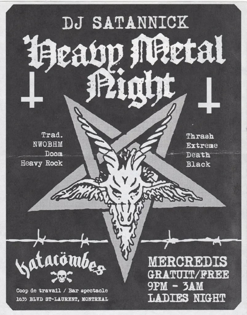 DJ SATANNICK HEAVY METAL NIGHT KATACOMBES