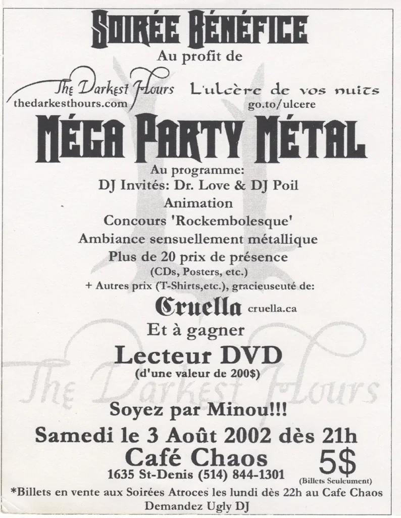 THE DARKEST HOURS L’ULCÈRE DE VOS NUITS DR. LOVE DJ POIL