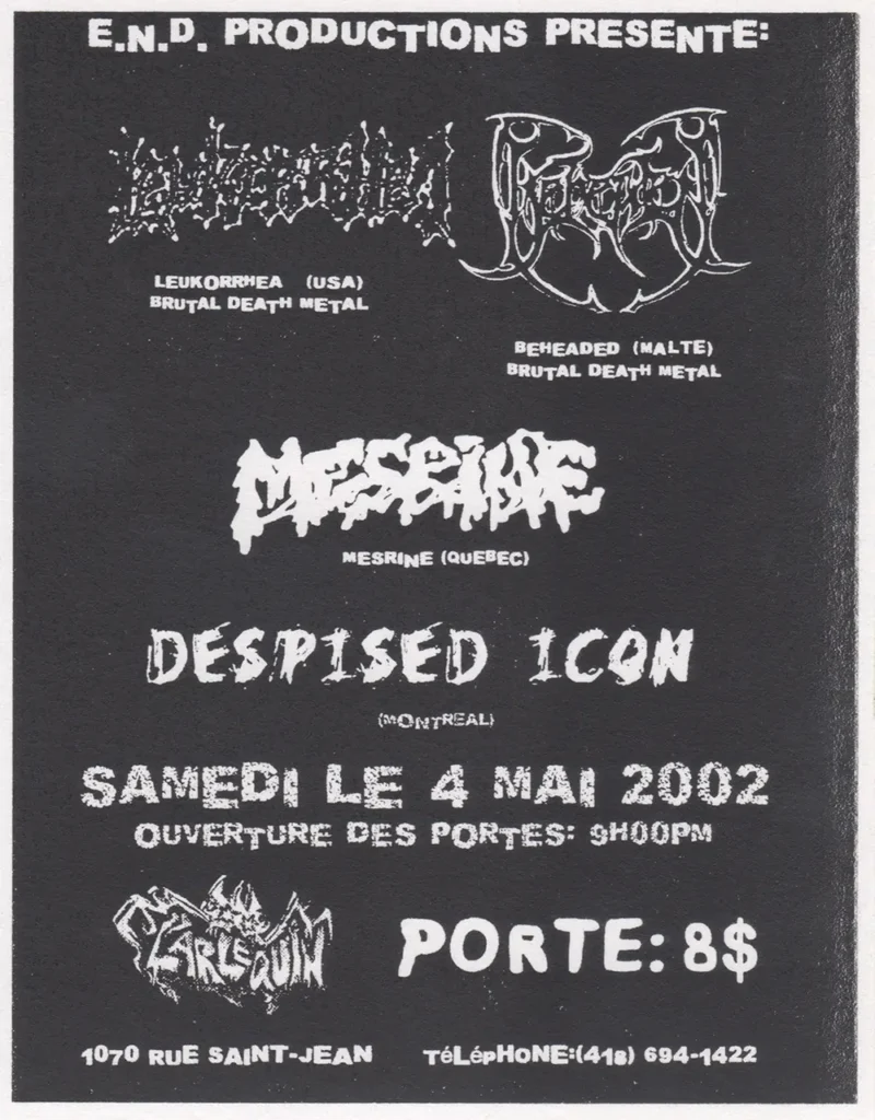 LEUKORRHEA BEHEADED MESRINE DESPISED ICON
