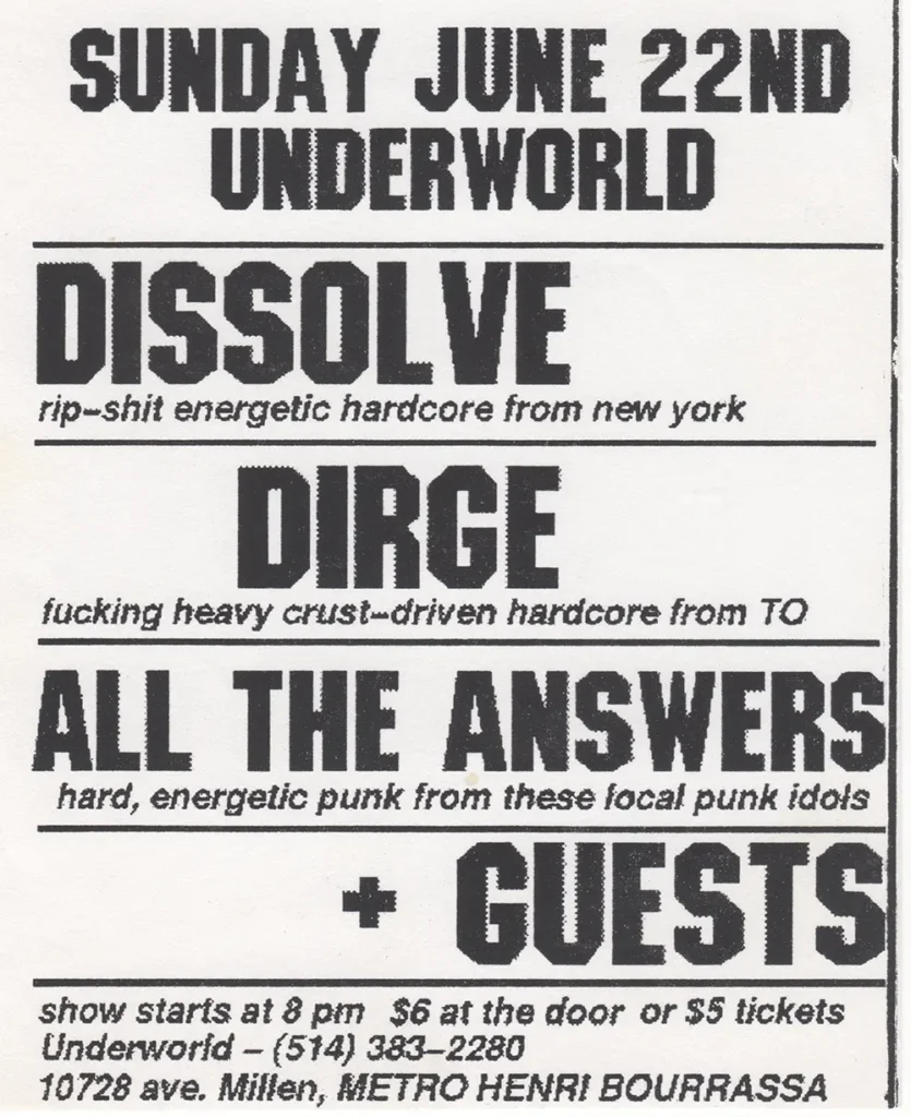 DISSOLVE DIRGE ALL THE ANSWERS