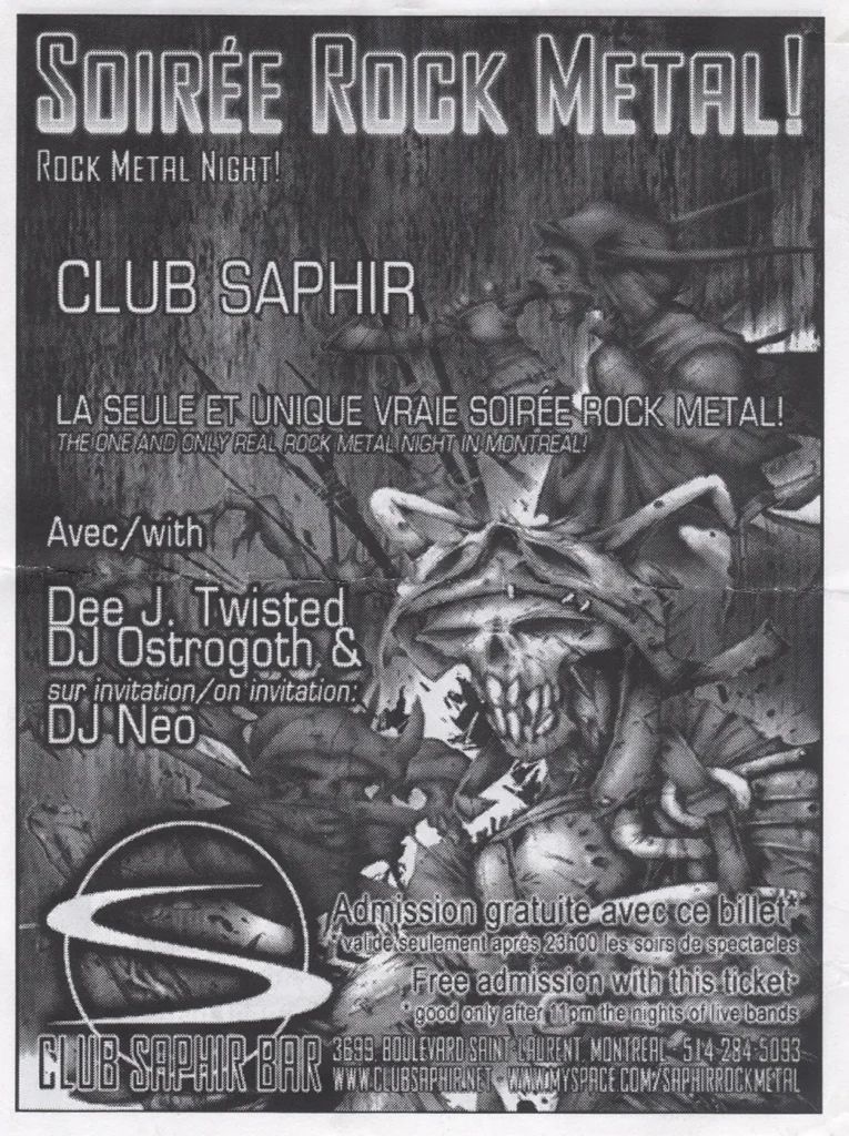 DJ TWISTED OSTROGOTH NEO SOIRÉES ROCK METAL