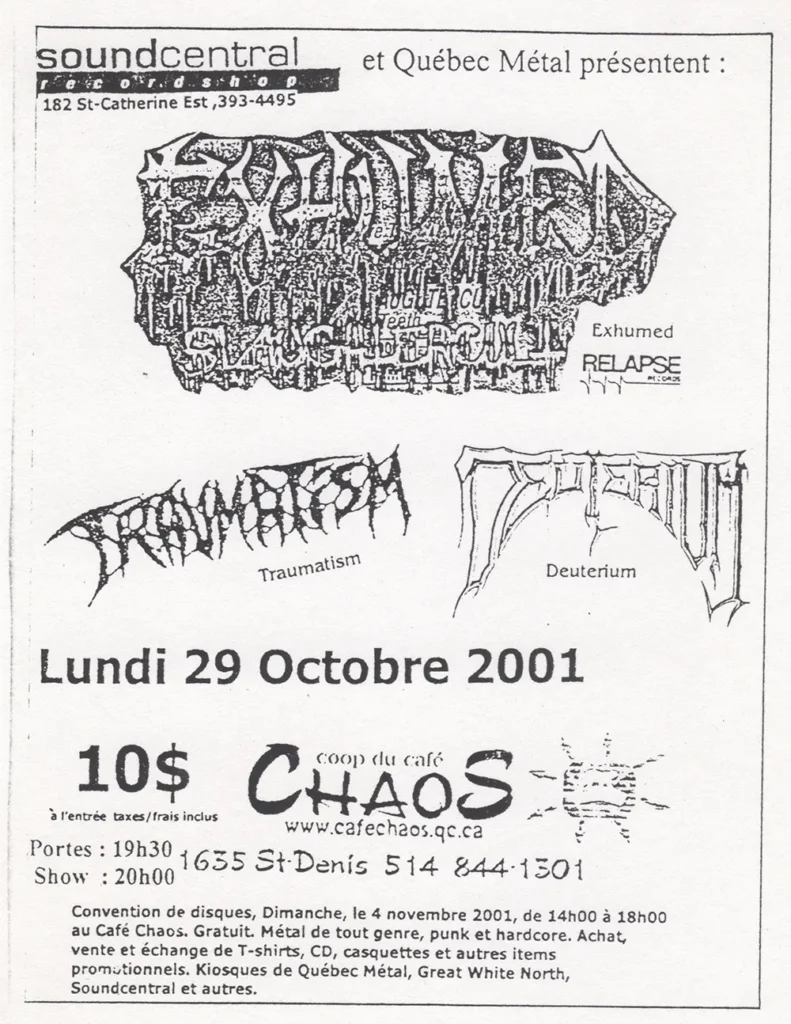 EXHUMED TRAUMATISM DEUTERIUM
