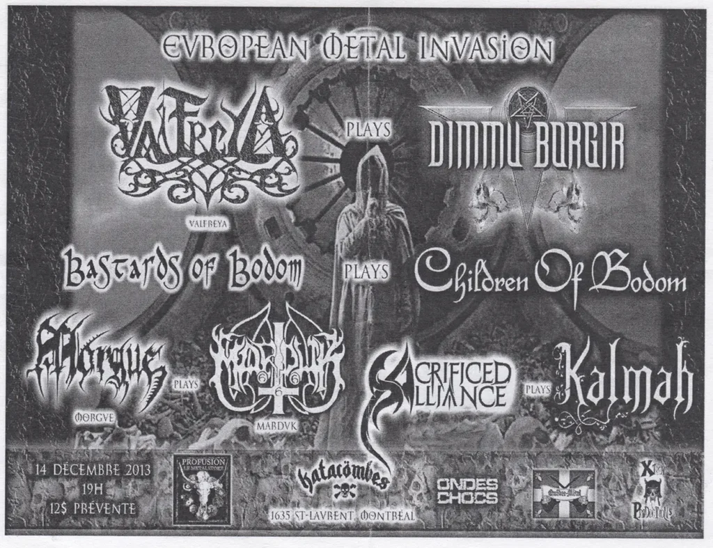 VALFREYA PLAYS DIMMU BORGIR BASTARDS OF BODOM PLAYS CHILDREN OF BODOM MORGUE PLAYS MARDUK SACRIFIED ALLIANCE PLAYS KALMAH