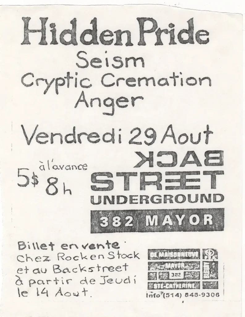 HIDDEN PRIDE SEISM CRYPTIC CREMATION ANGER