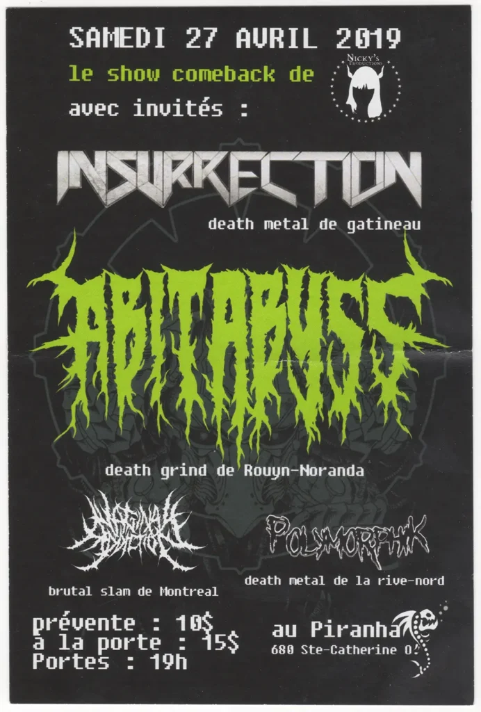INSURRECTION ABITABYSS VAGINAL ADDICTION POLYMORPHIK