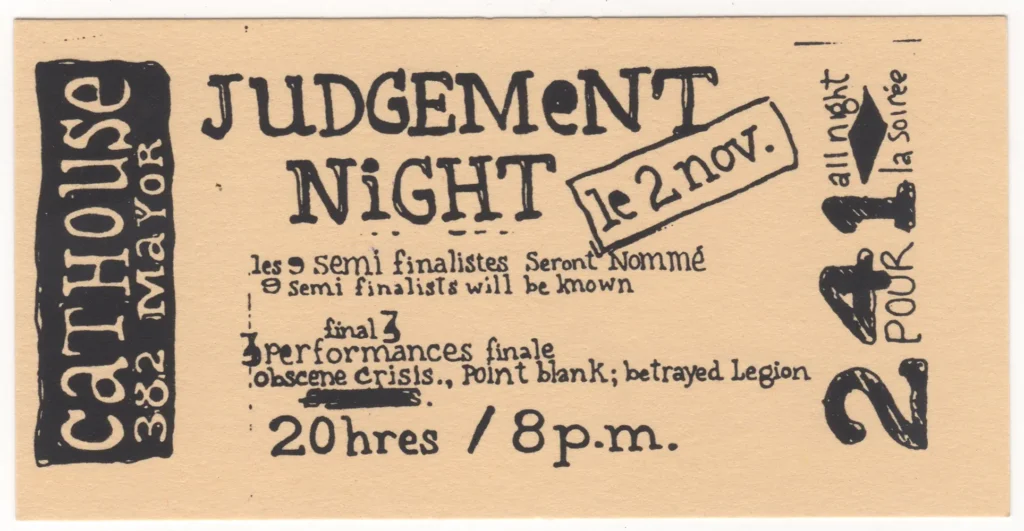 JUDGEMENT NIGHT OBSCENE CRISIS POINT BLANK BETRAYED LEGION
