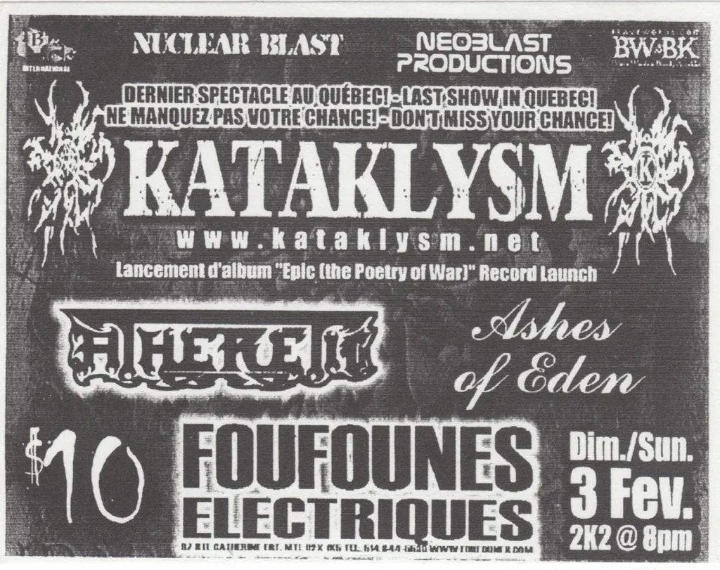 KATAKLYSM ATHERETIC ASHES OF EDEN