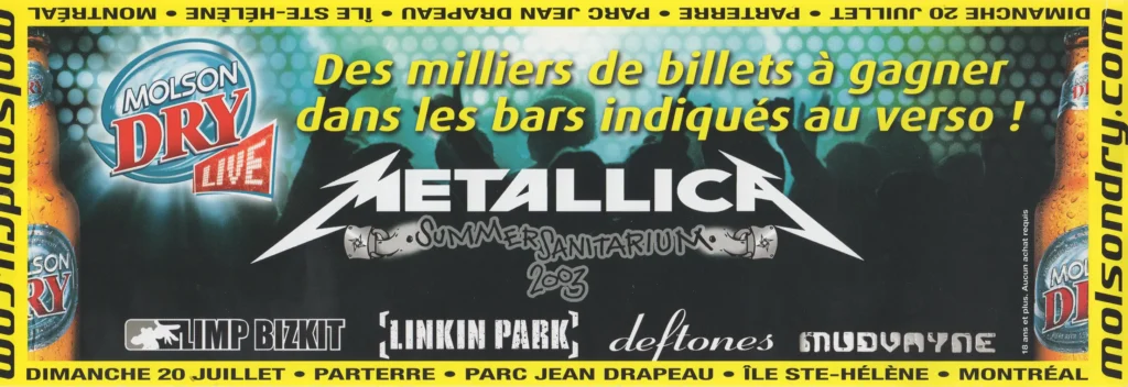 METALLICA LIMP BIZKIT LINKIN PARK DEFTONES MUDVAYNE