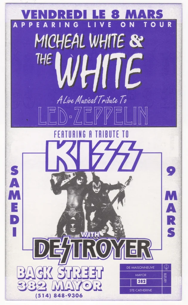 MICHAEL WHITE & THE WHITE HOMMAGE À LED ZEPPELIN DESTROYER HOMMAGE À KISS