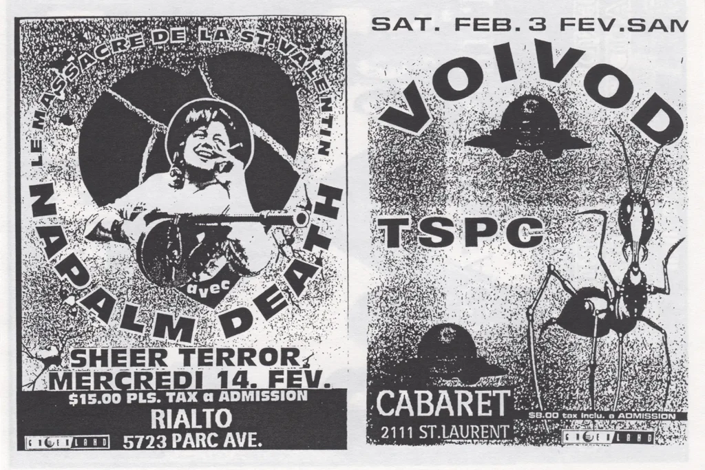 NAPALM DEATH SHEER TERROR VOÏVOD TSPC