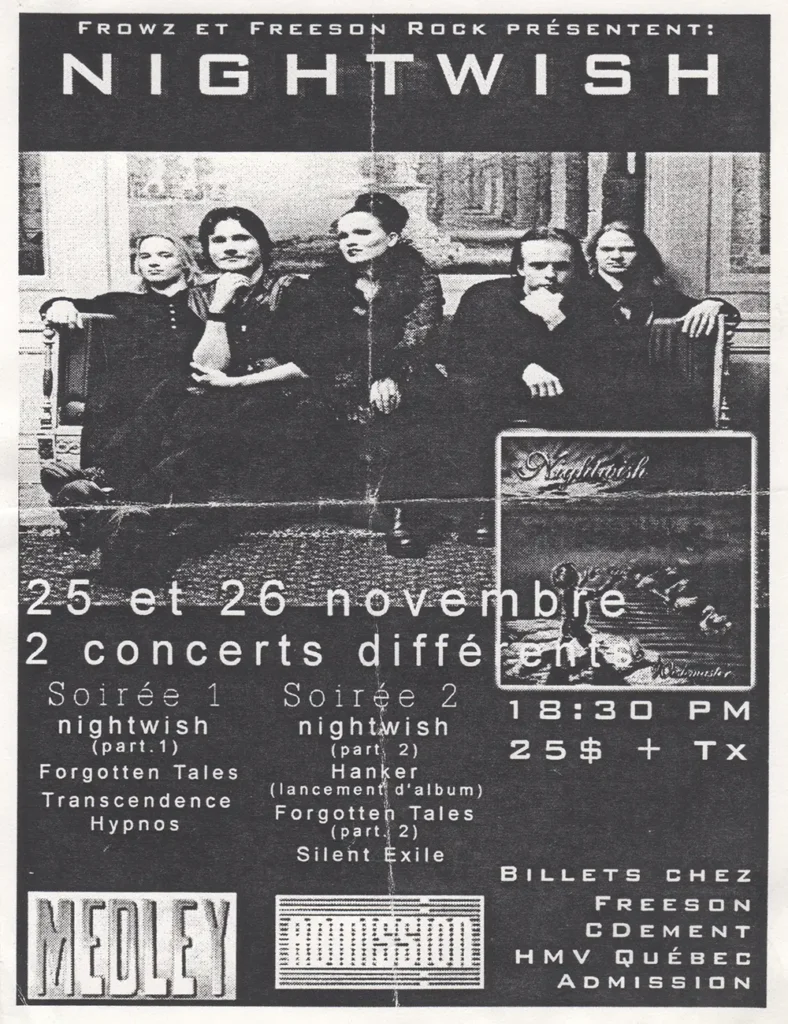 NIGHTWISH FORGOTTEN TALES TRANSCENDENCE HYPNOS HANKER SILENT EXILE