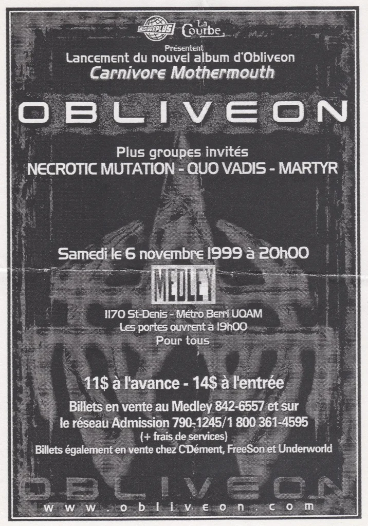 OBLIVEON NECROTIC MUTATION QUO VADIS MARTYR