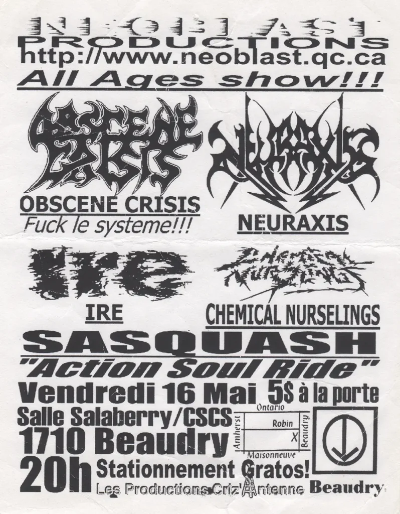OBSCENE CRISIS NEURAXIS IRE CHEMICAL NURSELINGS SASQUASH