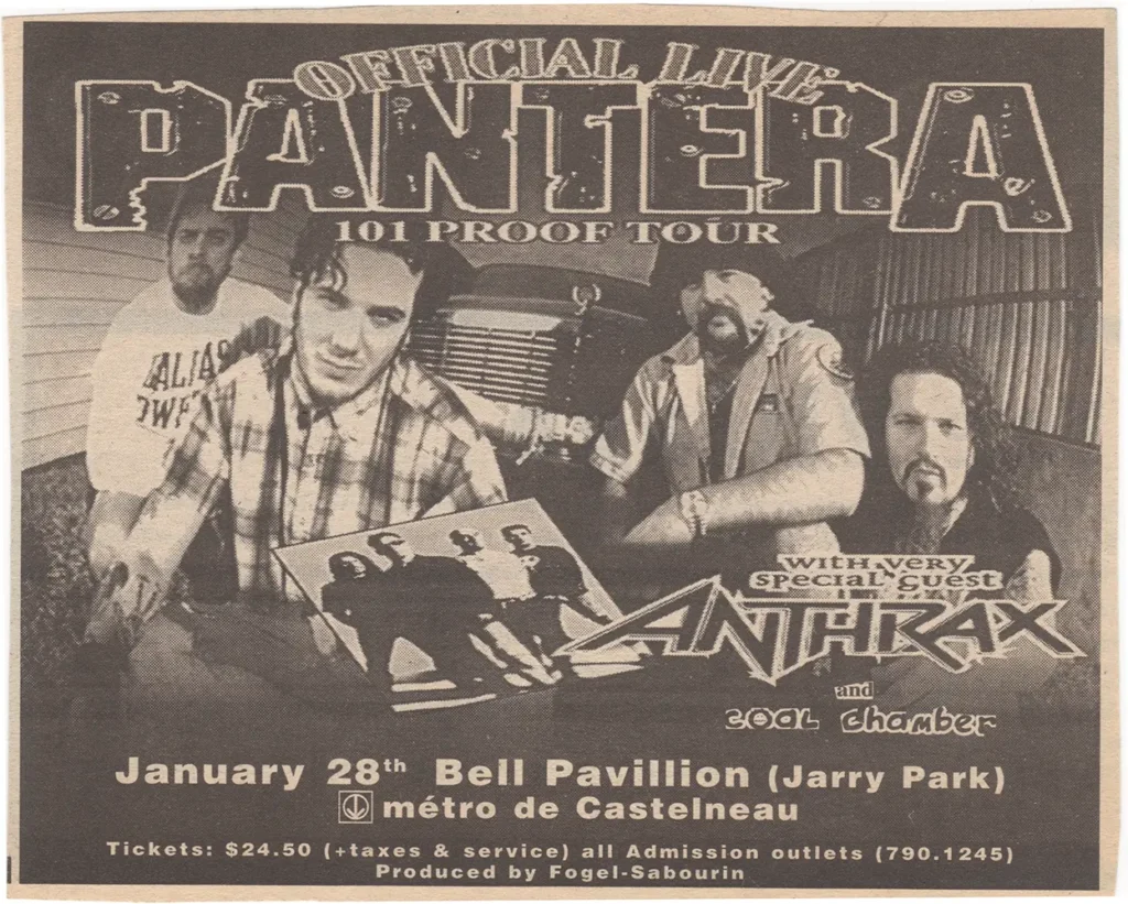 PANTERA ANTHRAX COAL CHAMBER