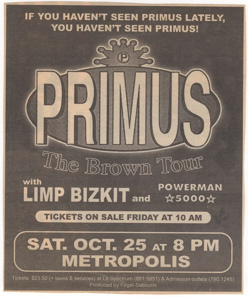PRIMUS LIMP BIKZKIT (ABSENT) POWERMAN 5000 (ABSENT)