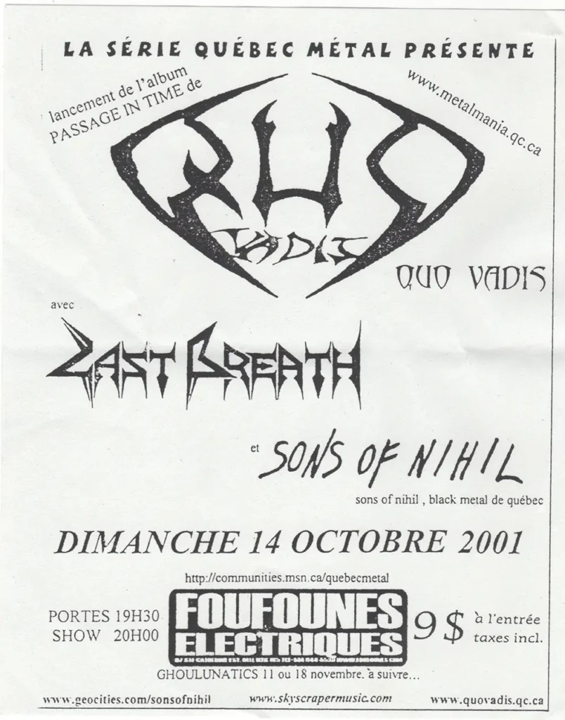 QUO VADIS LAST BREATH SONS OF NIHIL
