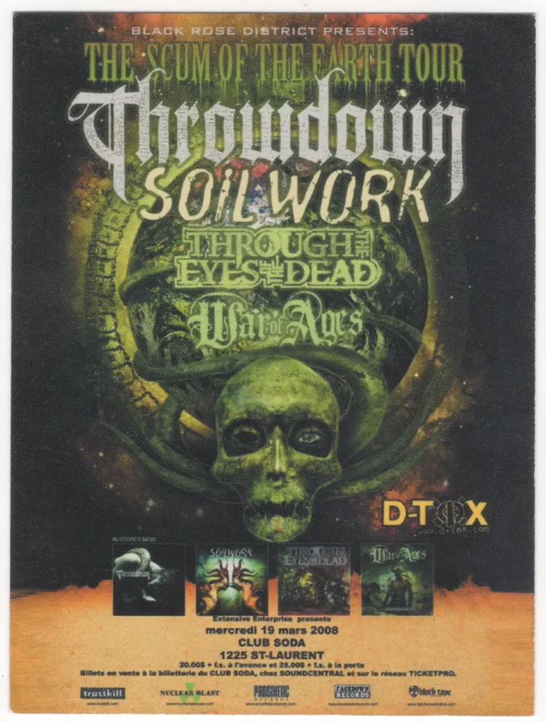 THROWDOWN SOILWORK THROUGH THE EYES OF THE DEAD WAR OF AGES