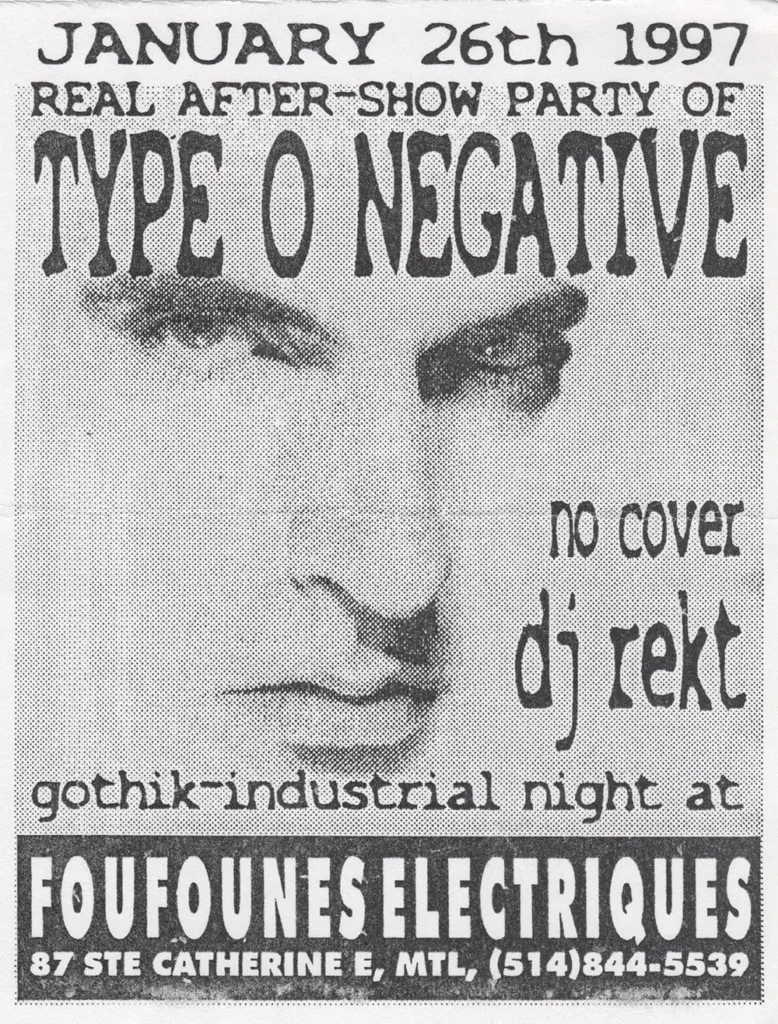 TYPE O NEGATIVE AFTER-SHOW PARTY DJ REKT