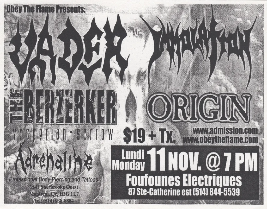 VADER IMMOLATION THE BERZERKER ORIGIN