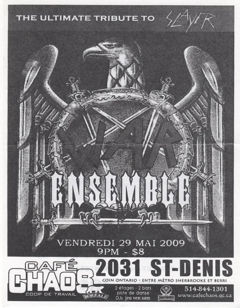 WAR ENSEMBLE HOMMAGE À SLAYER