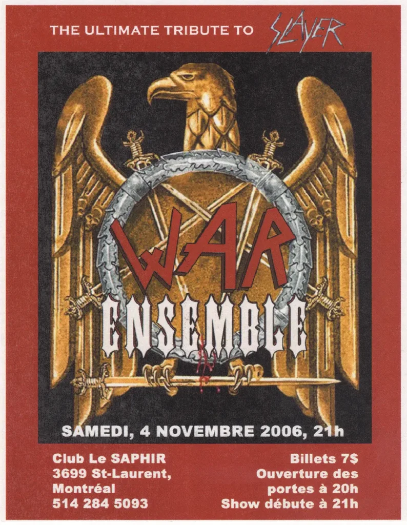 WAR ENSEMBLE HOMMAGE À SLAYER